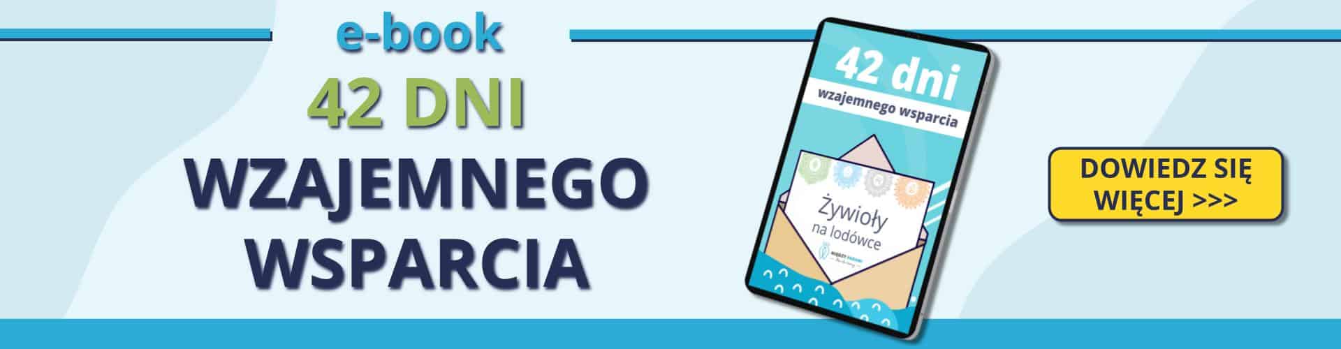Baner e-booka "42 dni wzajmengo wsparcia"